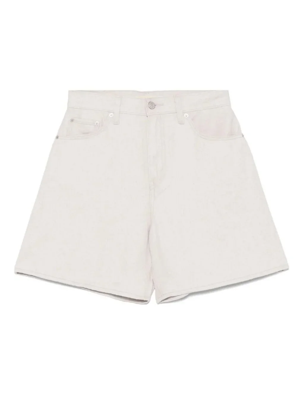 Levi's Premium Size 27 Women's High Rise Baggy Linen Blend Baggy Shorts Grey